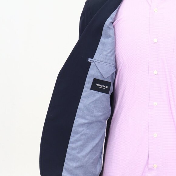 Combatant Gentlemen 40R Navy Blazer Sport Coat Jacket 2-Button Solid T487 - Picture 9 of 11